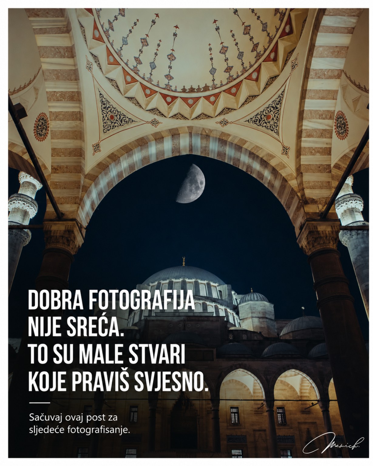 Dobra fotografija nije sreća — završni slajd